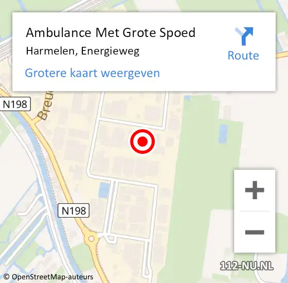 Locatie op kaart van de 112 melding: Ambulance Met Grote Spoed Naar Harmelen, Energieweg op 1 maart 2016 10:50