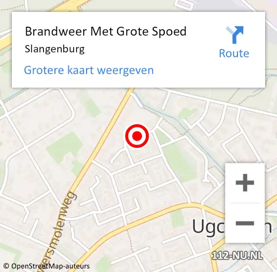 Locatie op kaart van de 112 melding: Brandweer Met Grote Spoed Naar Slangenburg op 1 maart 2016 14:05