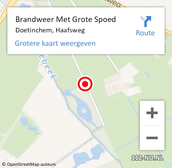 Locatie op kaart van de 112 melding: Brandweer Met Grote Spoed Naar Doetinchem, Haafsweg op 1 maart 2016 17:02