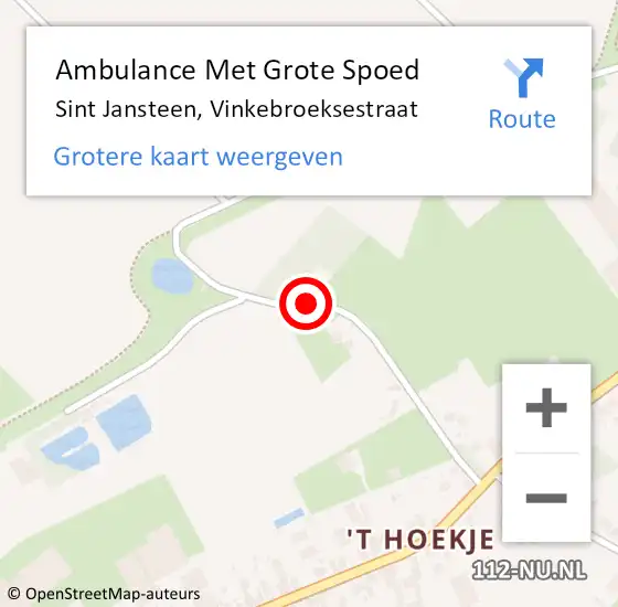 Locatie op kaart van de 112 melding: Ambulance Met Grote Spoed Naar Sint Jansteen, Vinkebroeksestraat op 2 maart 2016 11:27