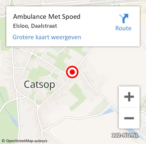 Locatie op kaart van de 112 melding: Ambulance Met Spoed Naar Elsloo, Daalstraat op 7 december 2013 15:00