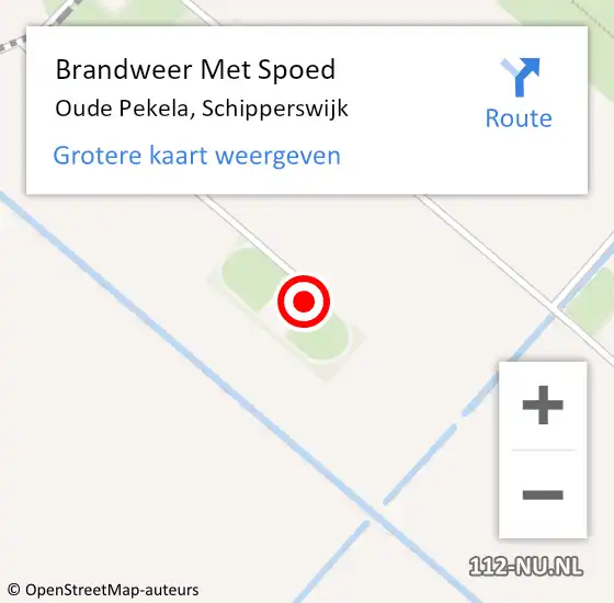 Locatie op kaart van de 112 melding: Brandweer Met Spoed Naar Oude Pekela, Schipperswijk op 3 maart 2016 12:13