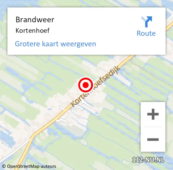 Locatie op kaart van de 112 melding: Brandweer Kortenhoef op 3 maart 2016 12:29