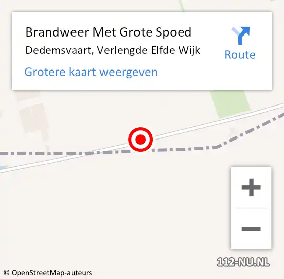 Locatie op kaart van de 112 melding: Brandweer Met Grote Spoed Naar Dedemsvaart, Verlengde Elfde Wijk op 7 december 2013 18:32