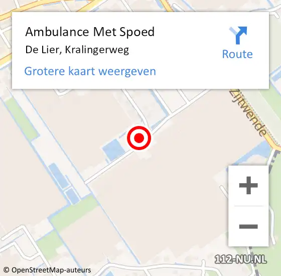 Locatie op kaart van de 112 melding: Ambulance Met Spoed Naar De Lier, Kralingerweg op 4 maart 2016 15:04