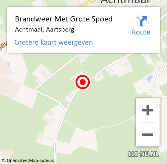 Locatie op kaart van de 112 melding: Brandweer Met Grote Spoed Naar Achtmaal, Aartsberg op 7 december 2013 20:05