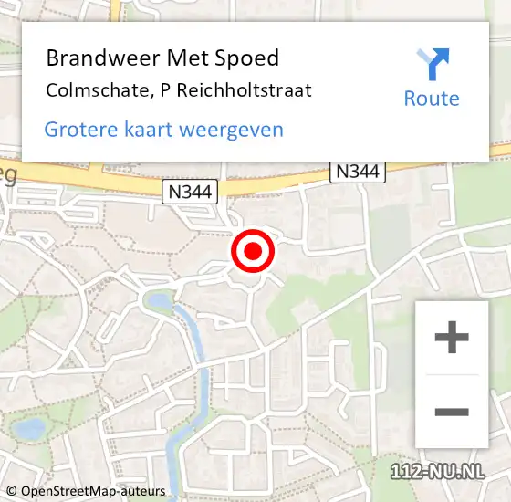 Locatie op kaart van de 112 melding: Brandweer Met Spoed Naar Colmschate, P Reichholtstraat op 5 maart 2016 18:46