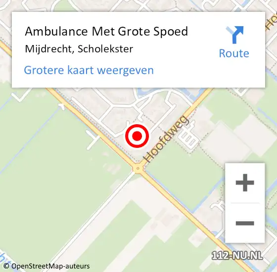 Locatie op kaart van de 112 melding: Ambulance Met Grote Spoed Naar Mijdrecht, Scholekster op 5 maart 2016 19:09