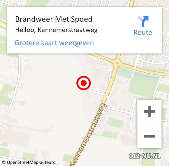 Locatie op kaart van de 112 melding: Brandweer Met Spoed Naar Heiloo, Kennemerstraatweg op 6 maart 2016 15:11