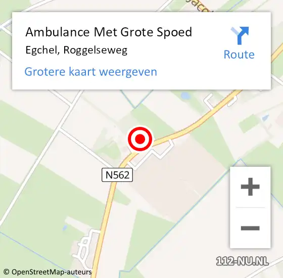 Locatie op kaart van de 112 melding: Ambulance Met Grote Spoed Naar Egchel, Roggelseweg op 8 december 2013 02:16