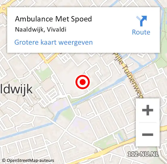 Locatie op kaart van de 112 melding: Ambulance Met Spoed Naar Naaldwijk, Vivaldi op 7 maart 2016 23:09