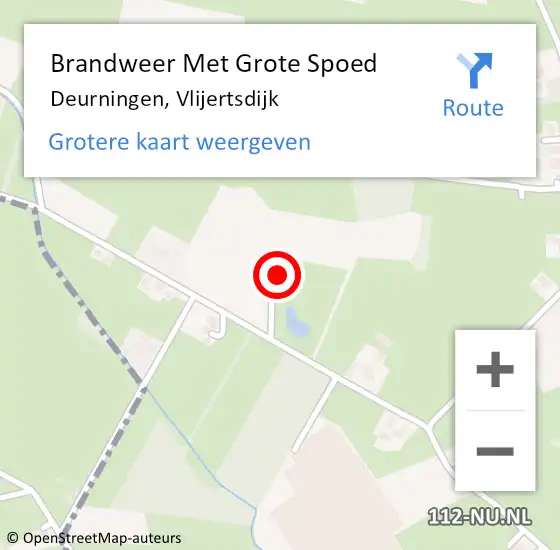 Locatie op kaart van de 112 melding: Brandweer Met Grote Spoed Naar Deurningen, Vlijertsdijk op 8 maart 2016 15:00