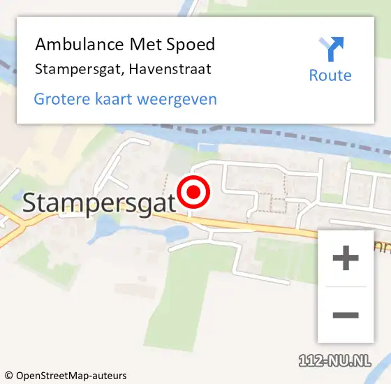 Locatie op kaart van de 112 melding: Ambulance Met Spoed Naar Stampersgat, Havenstraat op 8 maart 2016 16:02