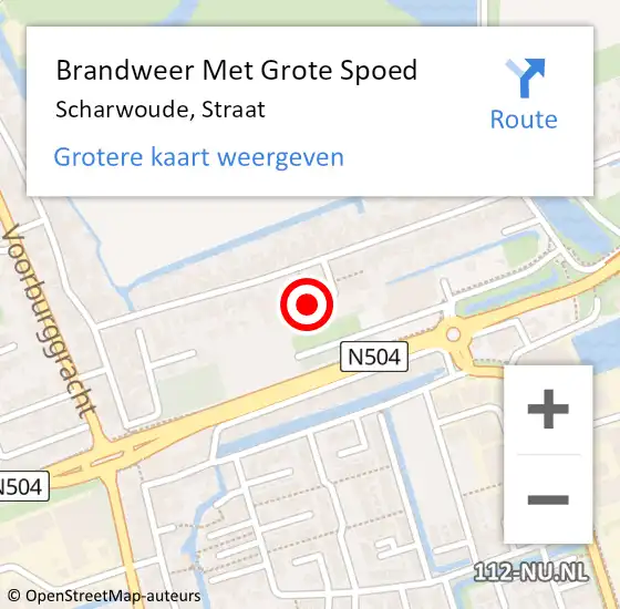 Locatie op kaart van de 112 melding: Brandweer Met Grote Spoed Naar Scharwoude, Straat op 8 maart 2016 17:31