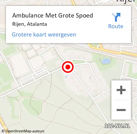 Locatie op kaart van de 112 melding: Ambulance Met Grote Spoed Naar Rijen, Atalanta op 9 maart 2016 10:59