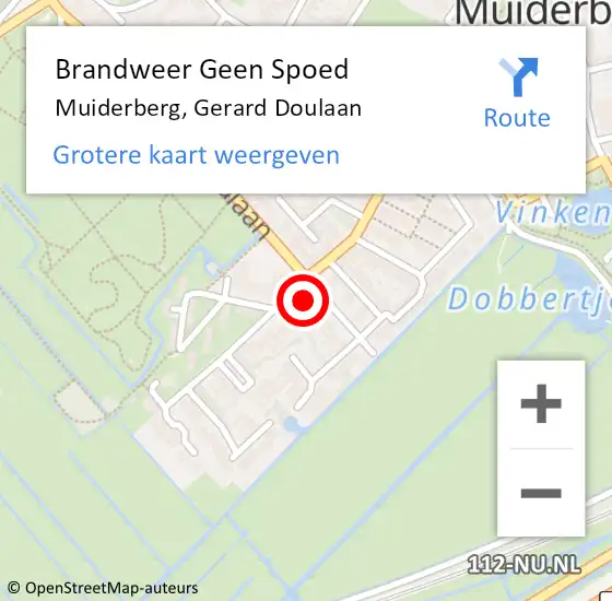 Locatie op kaart van de 112 melding: Brandweer Geen Spoed Naar Muiderberg, Gerard Doulaan op 11 maart 2016 09:59