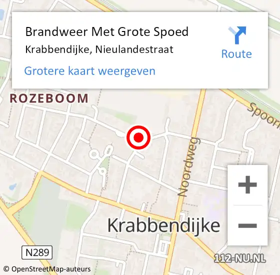 Locatie op kaart van de 112 melding: Brandweer Met Grote Spoed Naar Krabbendijke, Nieulandestraat op 11 maart 2016 10:40