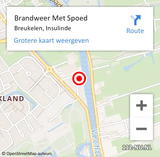 Locatie op kaart van de 112 melding: Brandweer Met Spoed Naar Breukelen, Insulinde op 12 maart 2016 11:14