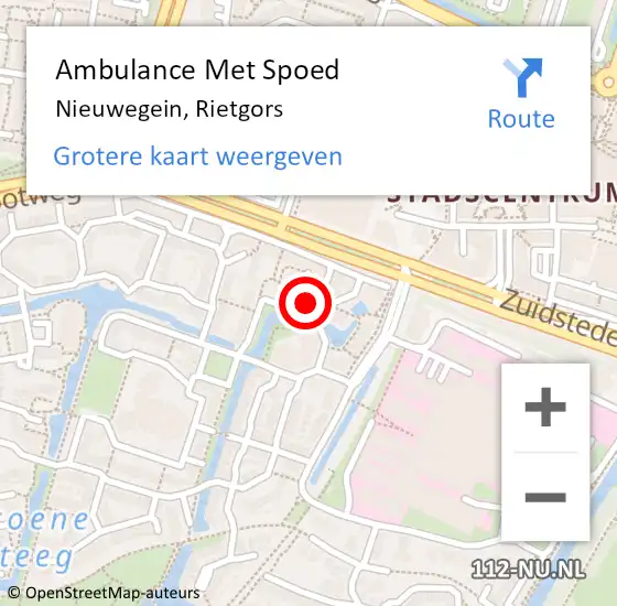 Locatie op kaart van de 112 melding: Ambulance Met Spoed Naar Nieuwegein, Rietgors op 12 maart 2016 22:20