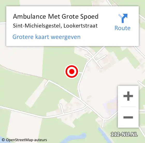 Locatie op kaart van de 112 melding: Ambulance Met Grote Spoed Naar Sint-Michielsgestel, Lookertstraat op 13 maart 2016 09:20