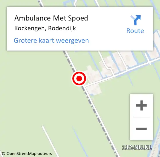 Locatie op kaart van de 112 melding: Ambulance Met Spoed Naar Kockengen, Rodendijk op 13 maart 2016 13:08