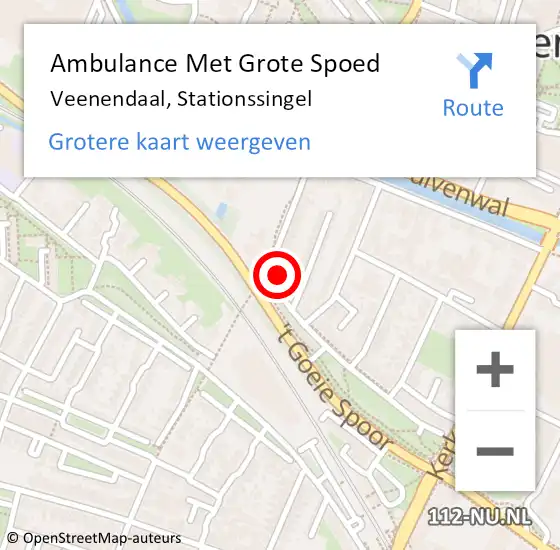 Locatie op kaart van de 112 melding: Ambulance Met Grote Spoed Naar Veenendaal, Stationssingel op 13 maart 2016 13:21