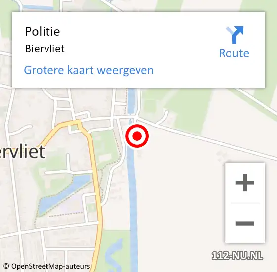 Locatie op kaart van de 112 melding: Politie Biervliet op 8 december 2013 21:13