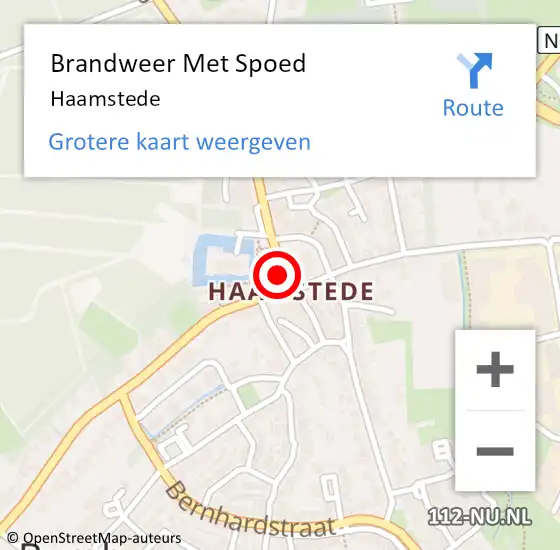 Locatie op kaart van de 112 melding: Brandweer Met Spoed Naar Haamstede op 14 maart 2016 14:34