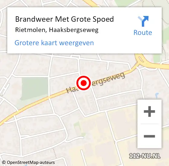 Locatie op kaart van de 112 melding: Brandweer Met Grote Spoed Naar Rietmolen, Haaksbergseweg op 14 maart 2016 17:30