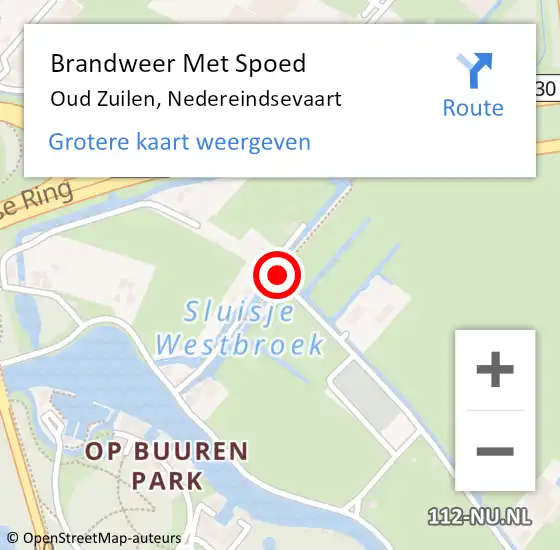 Locatie op kaart van de 112 melding: Brandweer Met Spoed Naar Oud Zuilen, Nedereindsevaart op 15 maart 2016 04:29