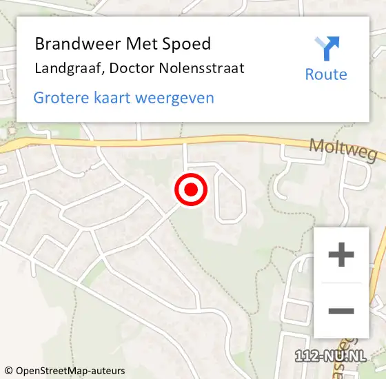 Locatie op kaart van de 112 melding: Brandweer Met Spoed Naar Landgraaf, Doctor Nolensstraat op 15 maart 2016 16:18