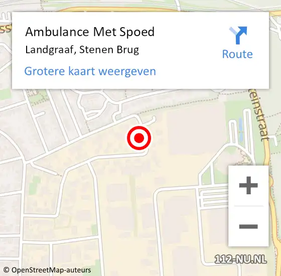 Locatie op kaart van de 112 melding: Ambulance Met Spoed Naar Landgraaf, Stenen Brug op 9 december 2013 05:20