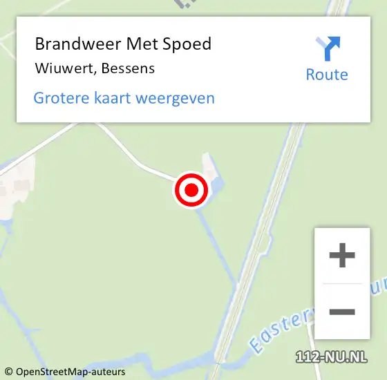 Locatie op kaart van de 112 melding: Brandweer Met Spoed Naar Wiuwert, Bessens op 15 september 2013 13:09