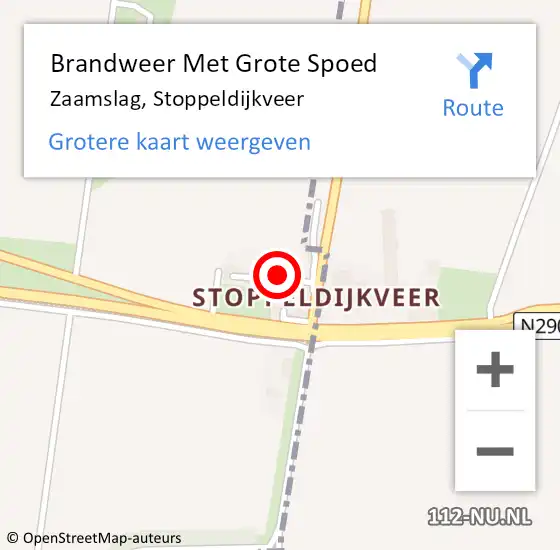 Locatie op kaart van de 112 melding: Brandweer Met Grote Spoed Naar Zaamslag, Stoppeldijkveer op 17 maart 2016 16:35