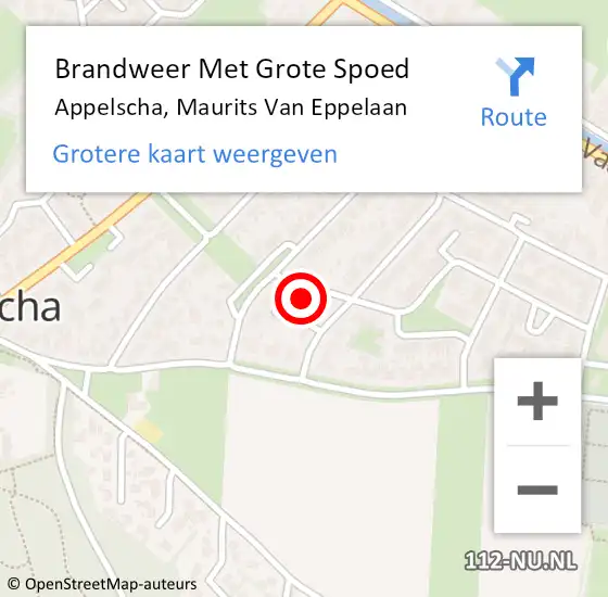 Locatie op kaart van de 112 melding: Brandweer Met Grote Spoed Naar Appelscha, Maurits Van Eppelaan op 17 maart 2016 17:33