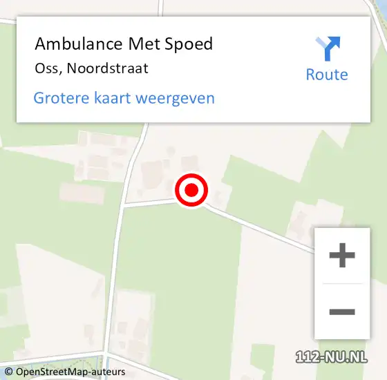 Locatie op kaart van de 112 melding: Ambulance Met Spoed Naar Oss, Noordstraat op 17 maart 2016 22:22