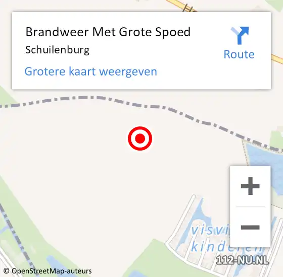 Locatie op kaart van de 112 melding: Brandweer Met Grote Spoed Naar Schuilenburg op 18 maart 2016 02:58