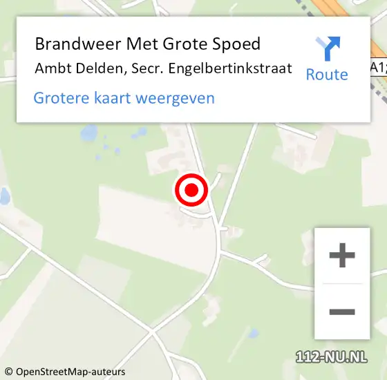 Locatie op kaart van de 112 melding: Brandweer Met Grote Spoed Naar Ambt Delden, Secr. Engelbertinkstraat op 19 maart 2016 09:10