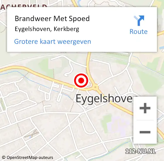 Locatie op kaart van de 112 melding: Brandweer Met Spoed Naar Eygelshoven, Kerkberg op 19 maart 2016 10:38