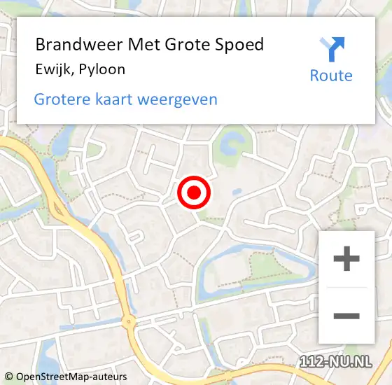 Locatie op kaart van de 112 melding: Brandweer Met Grote Spoed Naar Ewijk, Pyloon op 19 maart 2016 15:21