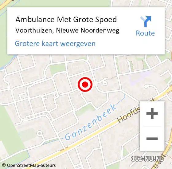 Locatie op kaart van de 112 melding: Ambulance Met Grote Spoed Naar Voorthuizen, Nieuwe Noordenweg op 20 maart 2016 19:52