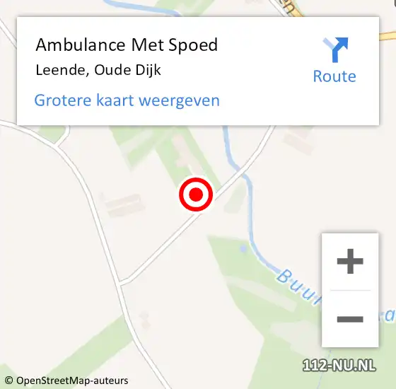 Locatie op kaart van de 112 melding: Ambulance Met Spoed Naar Leende, Oude Dijk op 21 maart 2016 12:59