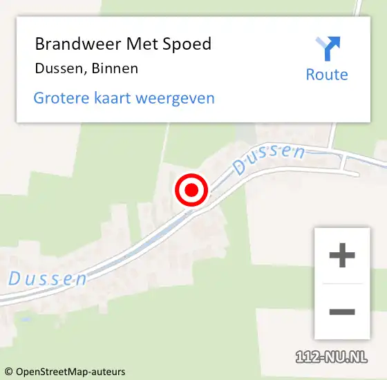 Locatie op kaart van de 112 melding: Brandweer Met Spoed Naar Dussen, Binnen op 21 maart 2016 16:53