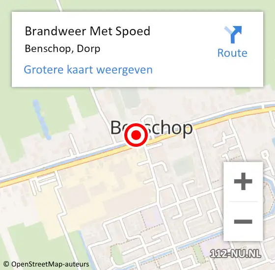 Locatie op kaart van de 112 melding: Brandweer Met Spoed Naar Benschop, Dorp op 21 maart 2016 20:20