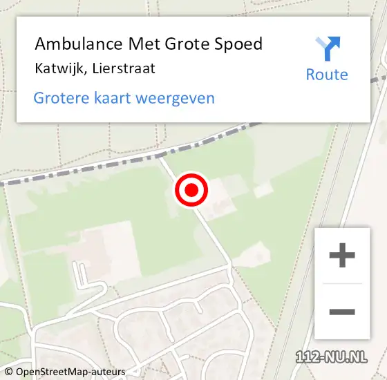 Locatie op kaart van de 112 melding: Ambulance Met Grote Spoed Naar Katwijk, Lierstraat op 22 maart 2016 04:31