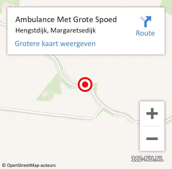 Locatie op kaart van de 112 melding: Ambulance Met Grote Spoed Naar Hengstdijk, Margaretsedijk op 23 maart 2016 05:23