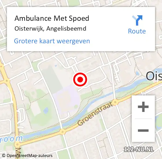 Locatie op kaart van de 112 melding: Ambulance Met Spoed Naar Oisterwijk, Angelisbeemd op 23 maart 2016 08:38