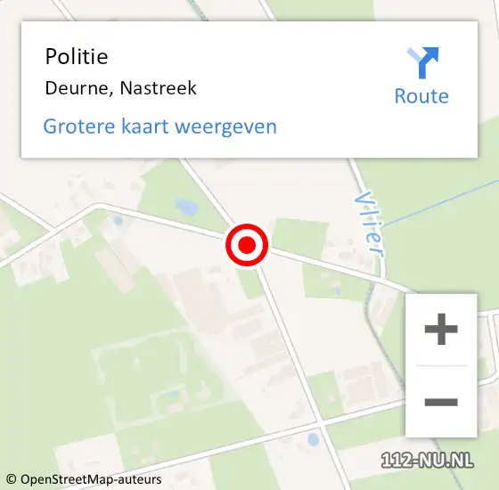 Locatie op kaart van de 112 melding: Politie Deurne, Nastreek op 23 maart 2016 19:21