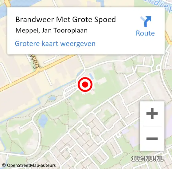 Locatie op kaart van de 112 melding: Brandweer Met Grote Spoed Naar Meppel, Jan Tooroplaan op 23 maart 2016 22:23