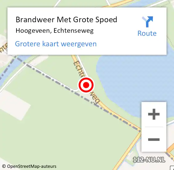 Locatie op kaart van de 112 melding: Brandweer Met Grote Spoed Naar Hoogeveen, Echtenseweg op 24 maart 2016 17:43